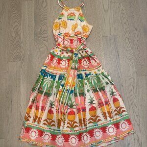 FARM Rio Colorful Tropical Print Maxi Dress